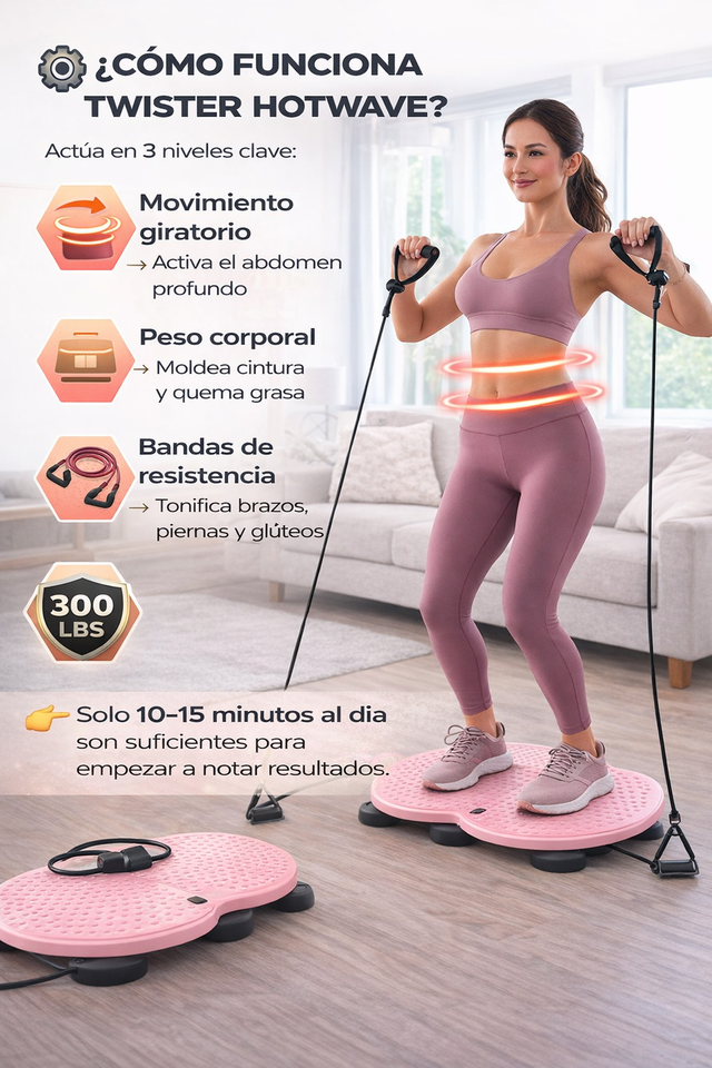 Twister Cintura HOTWAVE 🔄 - Máquina de moldeo de cintura 300 lbs
